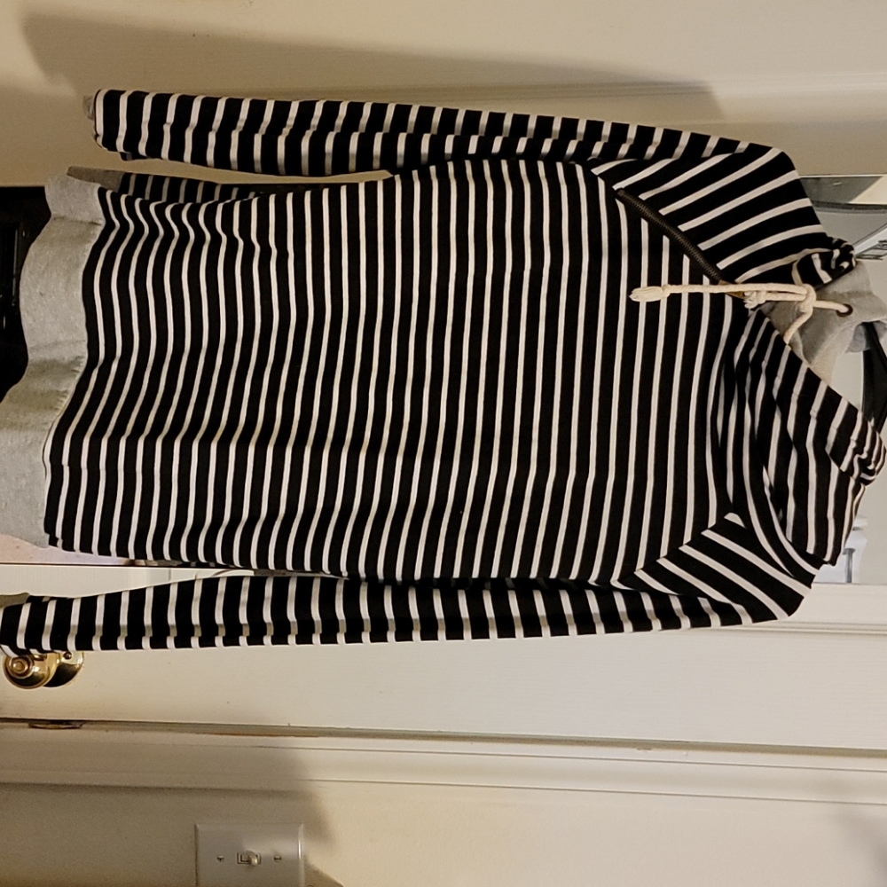 Xxxl Amper & Avenue Grey,black,cream Double hooded